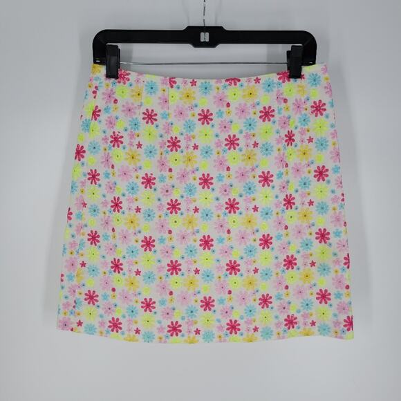 Lilly Pulizter Multicolor Floral Embroidered Mini Skirt 6 - Picture 1 of 8